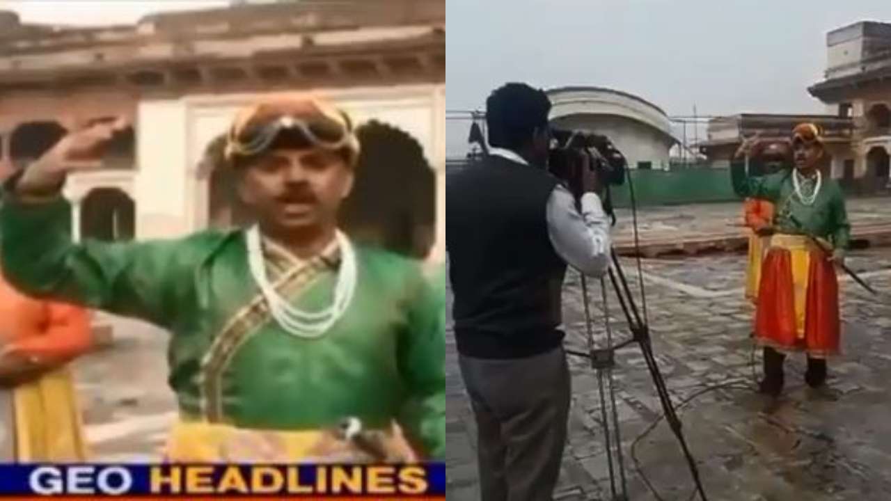 Watch: Pakistan journalist dresses as royal emperor for TV report, video goes viral Watch: Pakistan journalist dresses as royal emperor for TV report, video goes viral