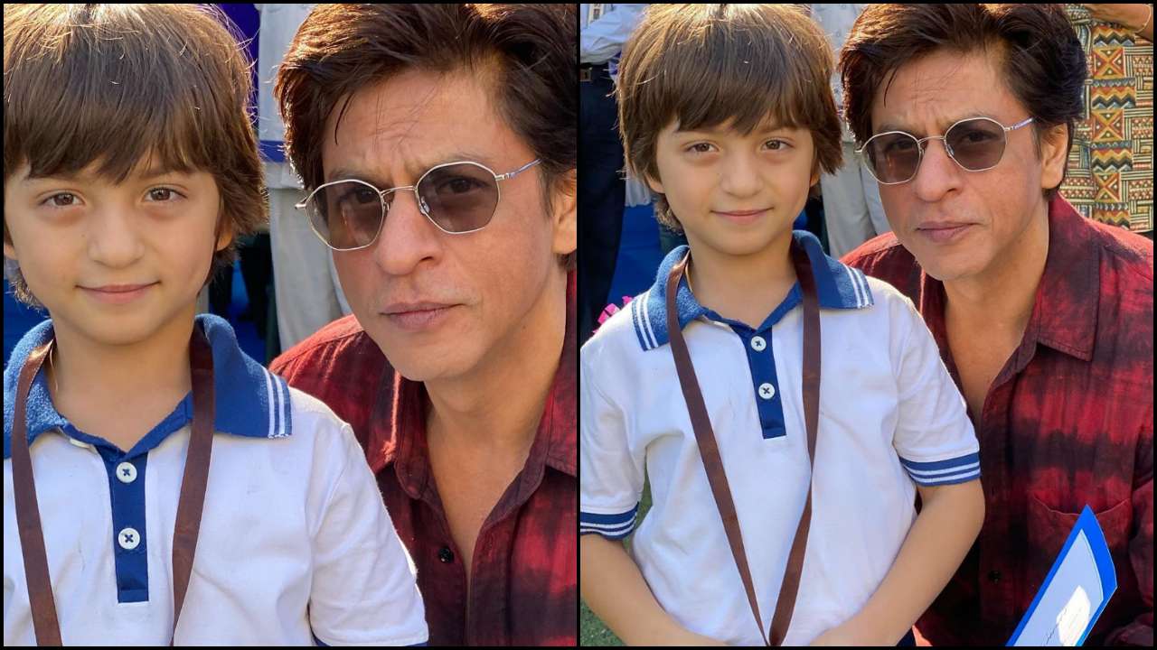 Proud dad Shah Rukh Khan attends little 'Gold Medal' AbRam Khan's Sports  Day; check out photos