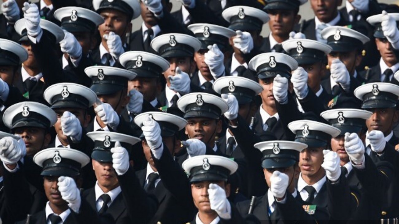 Indian Navy soldiers during Republic Day parade