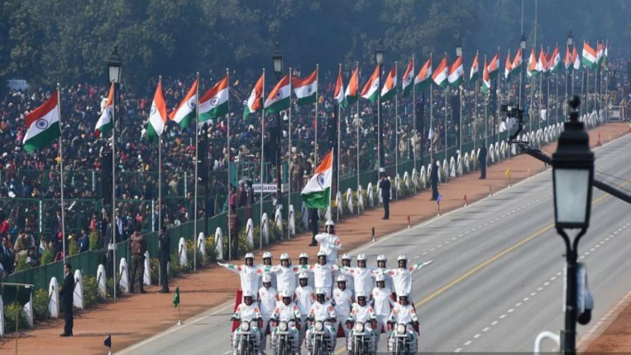 CRPF women motorcycle team during Republic Day parade 2020