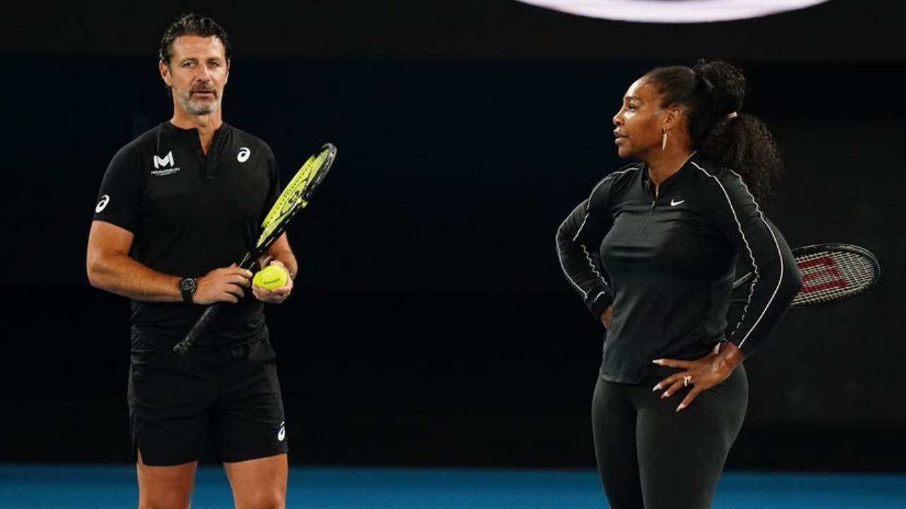 Serena Williams with her coach Patrick Mouratoglou