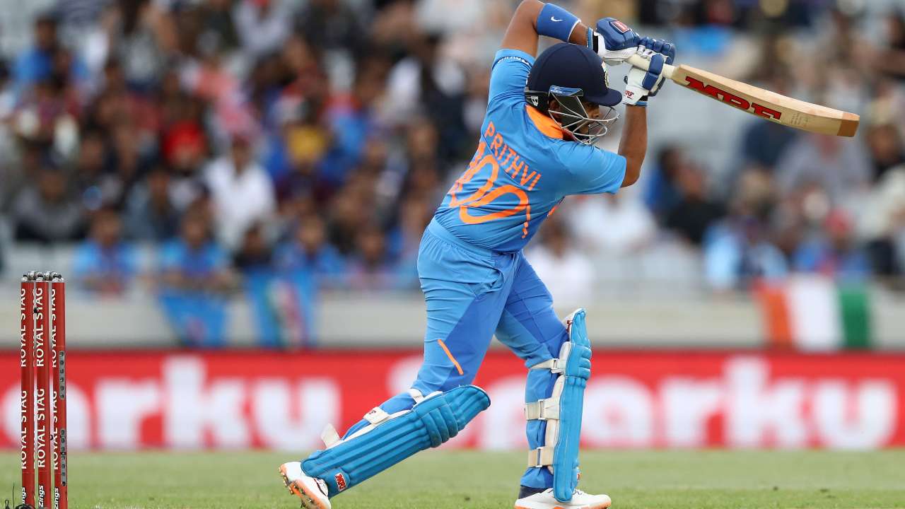 Prithvi Shaw bowled by debutant Kyle Jamieson