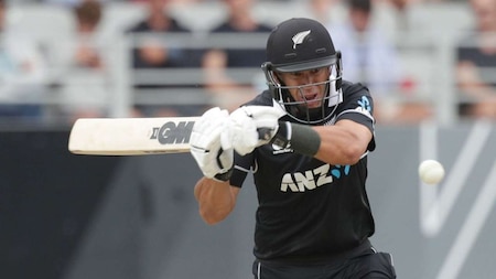 Ross Taylor walks out for 12