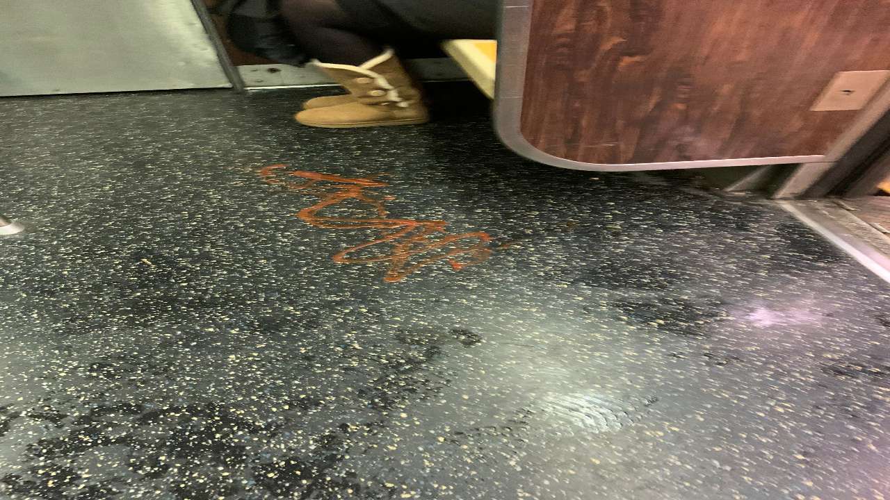 Man spills ketchup to mark territory on subway train in New York, leaves Twitterati amused 