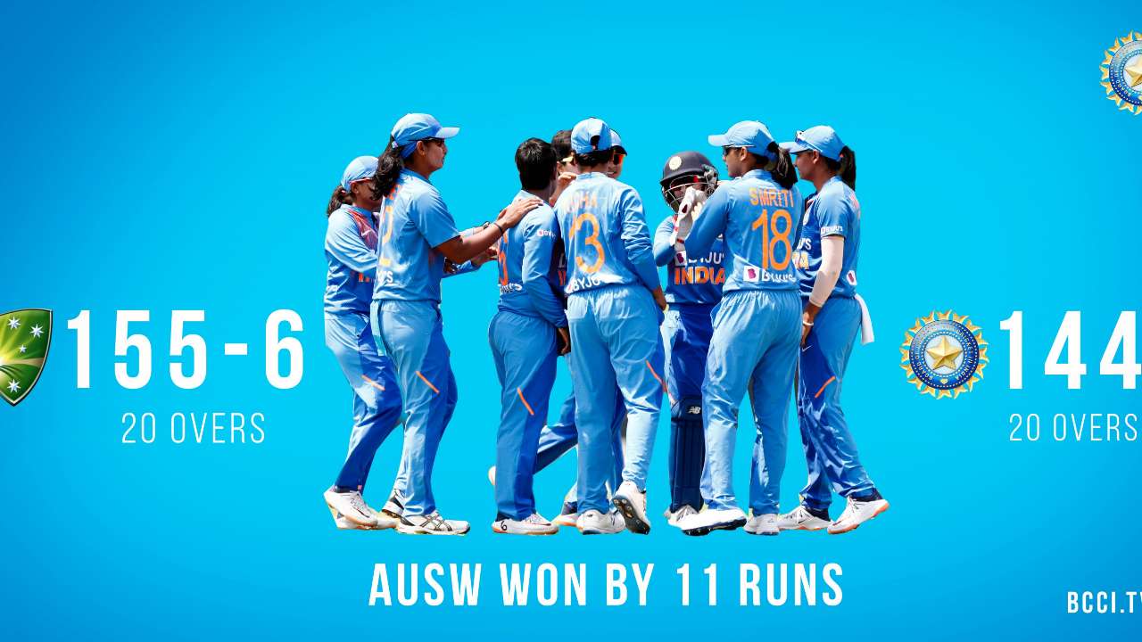 Women's T20 Tri-series: Australia defeat India by 11 runs
