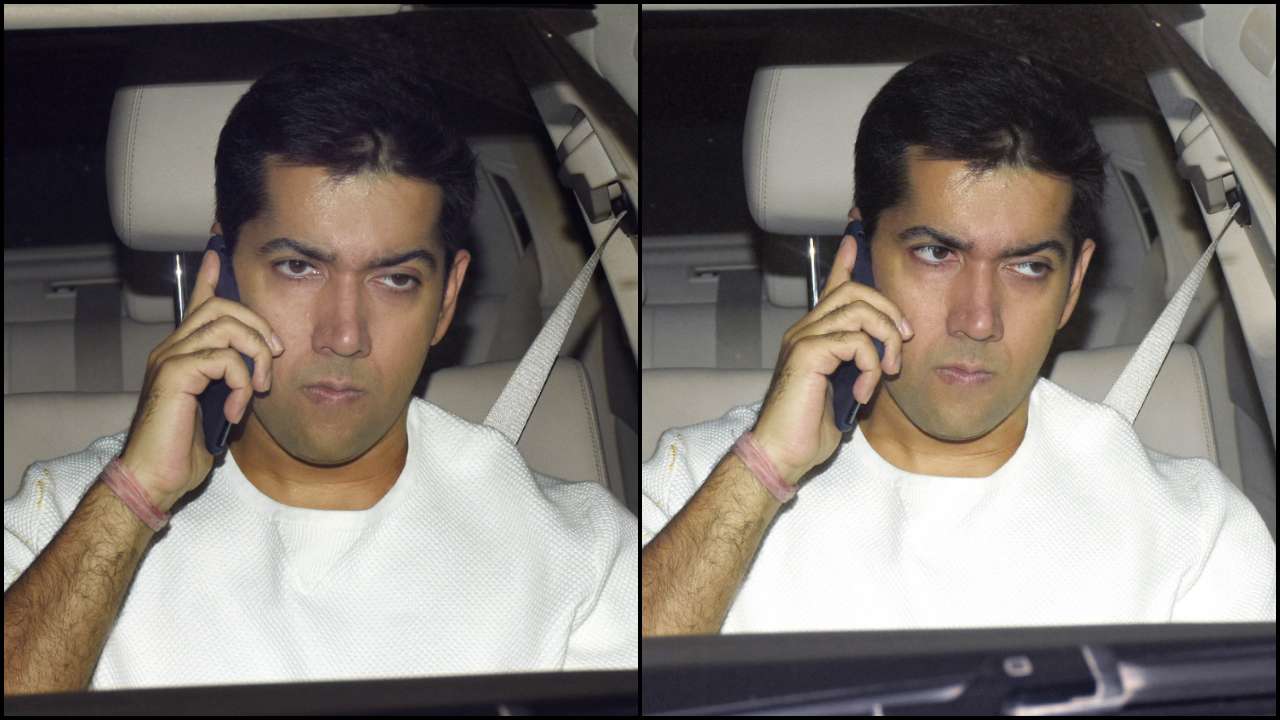 Rohit Dhawan snapped while in his car