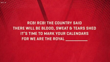 'Any idea what's on with RCB?'