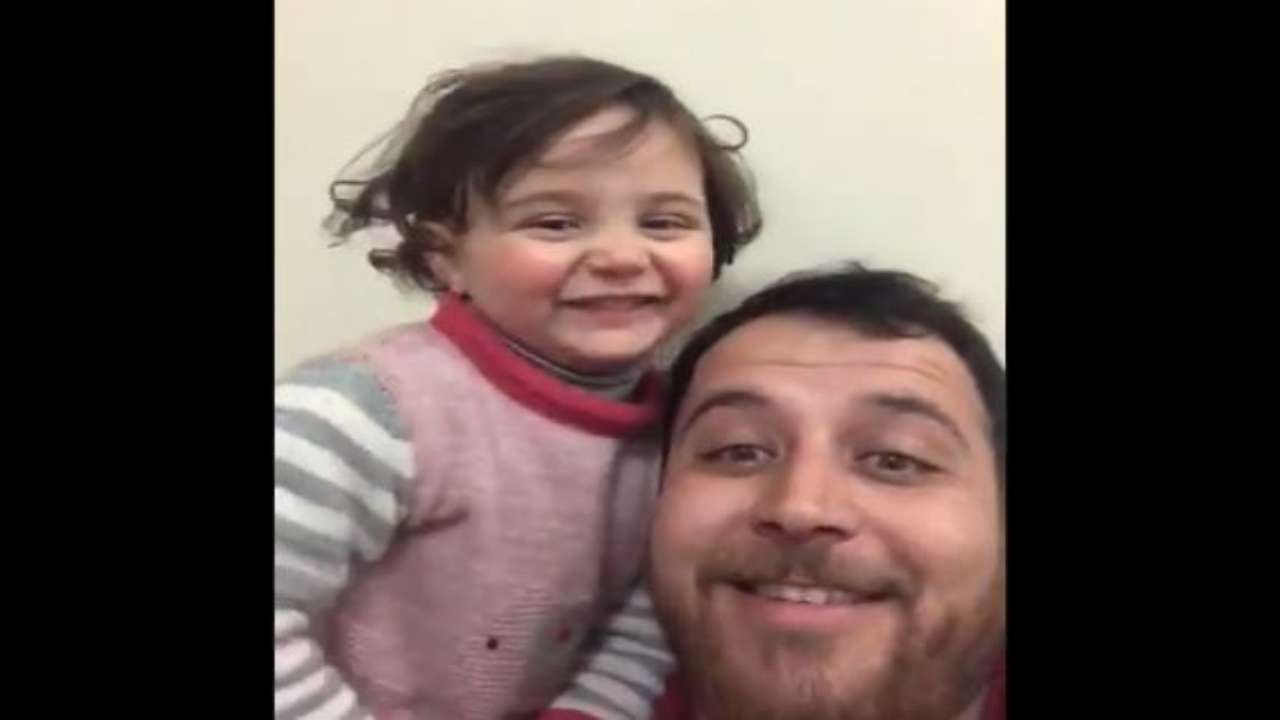 4-year-old Syrian girl laughs on sound of bombing & the reason behind it will break your heart into pieces