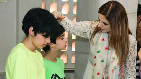 Hrithik Roshan's ex-wife Sussanne Khan and their sons Hrehaan Roshan and Hridaan Roshan also join celebrations
