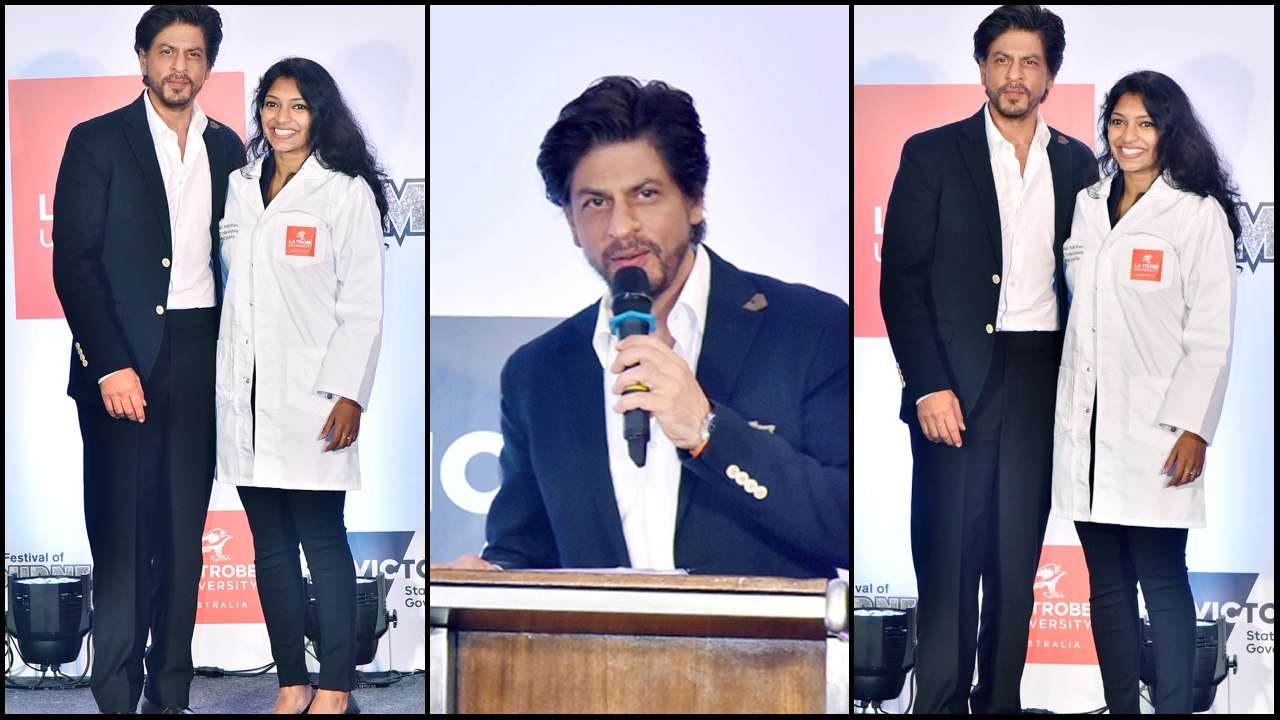 Watch SRK be gentleman at La Trobe University PhD scholarship