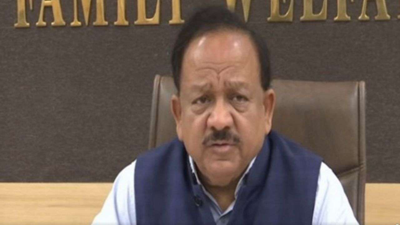 Union Health Minsiter Dr Harsh Vardhan during the  briefing