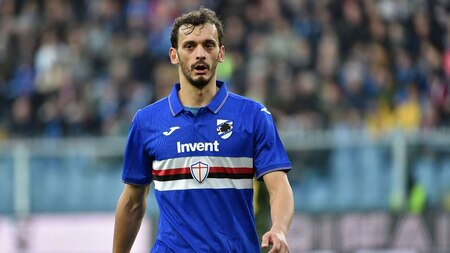 Sampdoria's former Southampton striker Manolo Gabbiadini