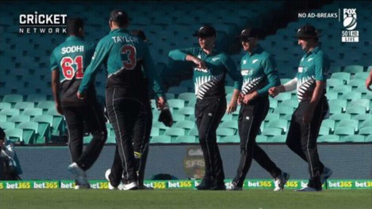 Australia Vs New Zealand Watch Kiwi Players Use Elbows And Fist Bumps To Celebrate Wickets