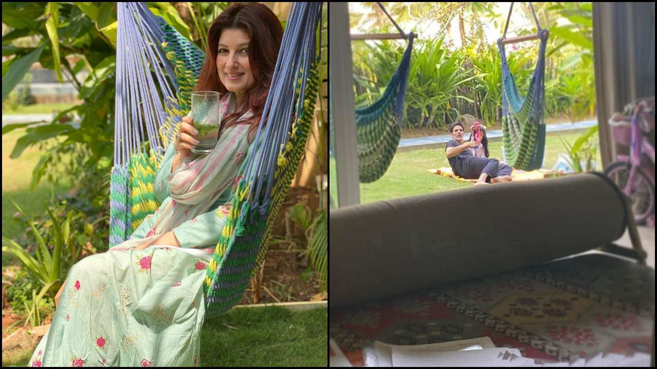 Twinkle Khanna captures candid moment of Akshay Kumar, daughter Nitara chilling at their home garden