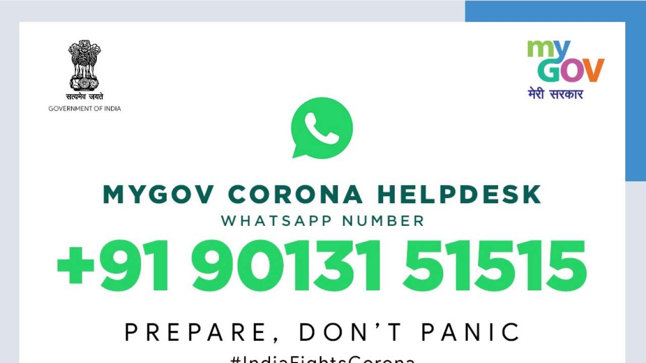 Centre launches WhatsApp helpline for corona-related information