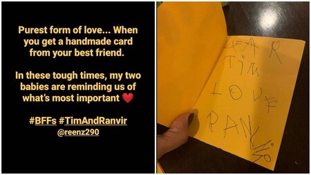Kareena Kapoor shares handmade card Taimur received from his BFF, says 'my two babies reminding us of what's important'