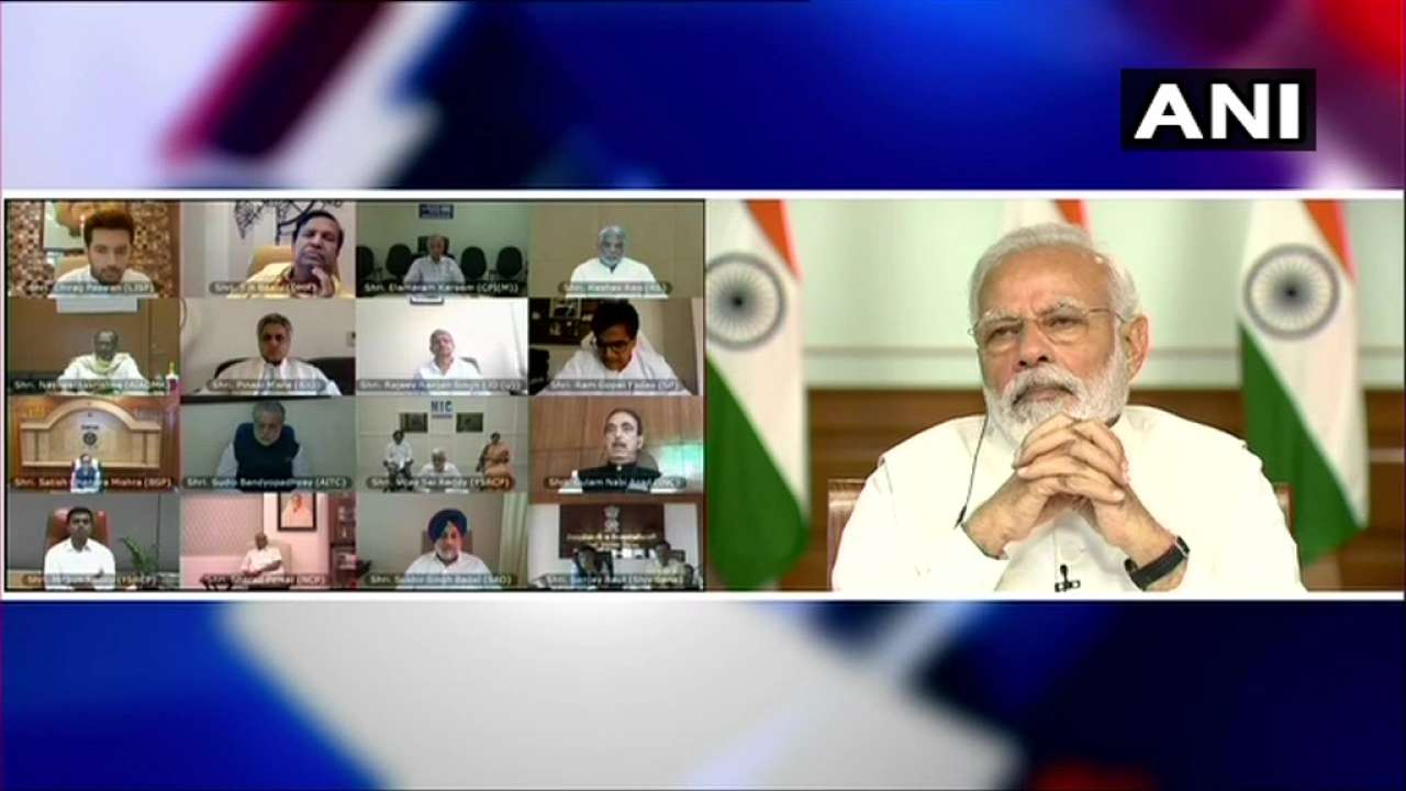 Prime Minister Narendra Modi held a meeting with floor leaders of parties