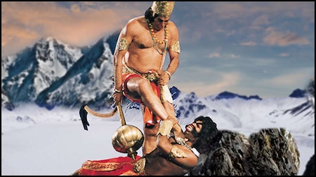 Hanuman kills Kalanemi