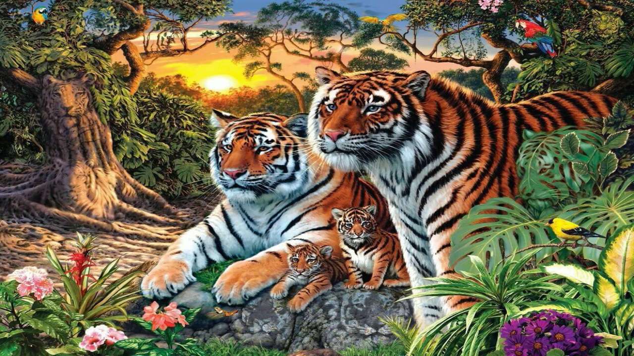 16 tigers are hidden in this picture, Amitabh Bachchan can spot ...