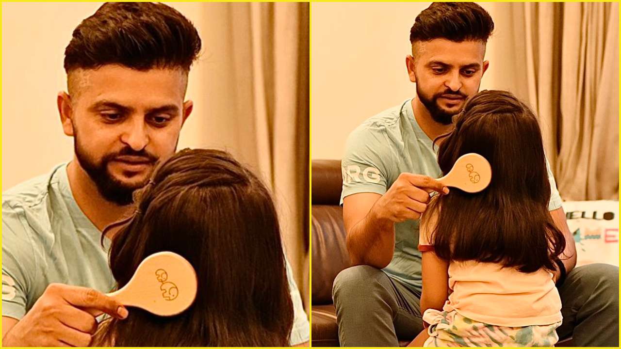Champi time': Suresh Raina gives his 'little Rapunzel' head massage amid  coronavirus lockdown