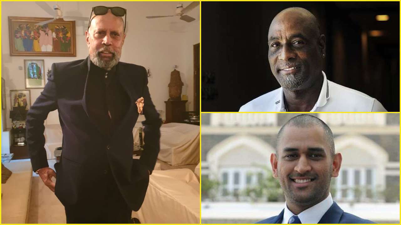 Kapil Dev, Vivian Richards and MS Dhoni