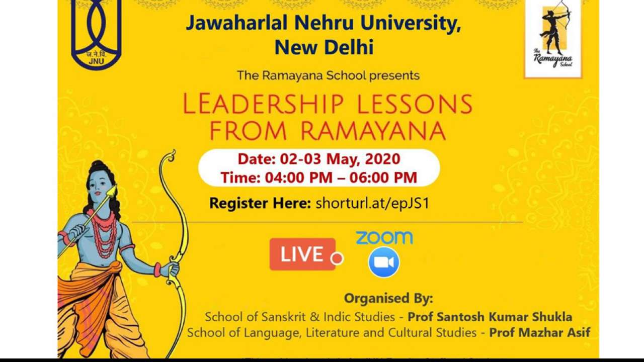 Leadership lessons from Ramayana session at JNU