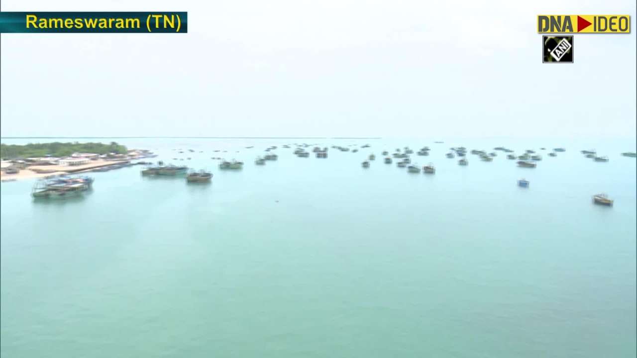 Maintenance, repair work at pamban railway bridge underway amid covid-19 lockdown