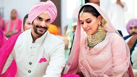 '5 bfs in one...it’s my choice': Neha Dhupia celebrates second wedding anniversary with Angad Bedi