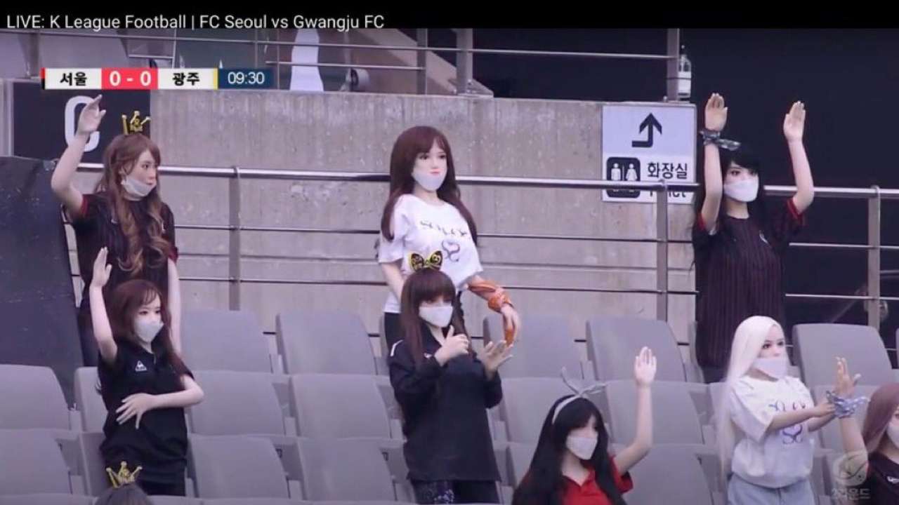 South Korean football club apologises for using sex dolls to fill stands
