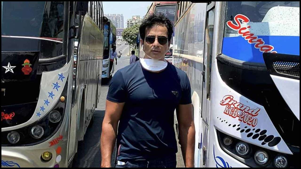 Actor Sonu Sood arranges buses for migrant workers to travel from Mumbai to  their hometown in UP and Bihar