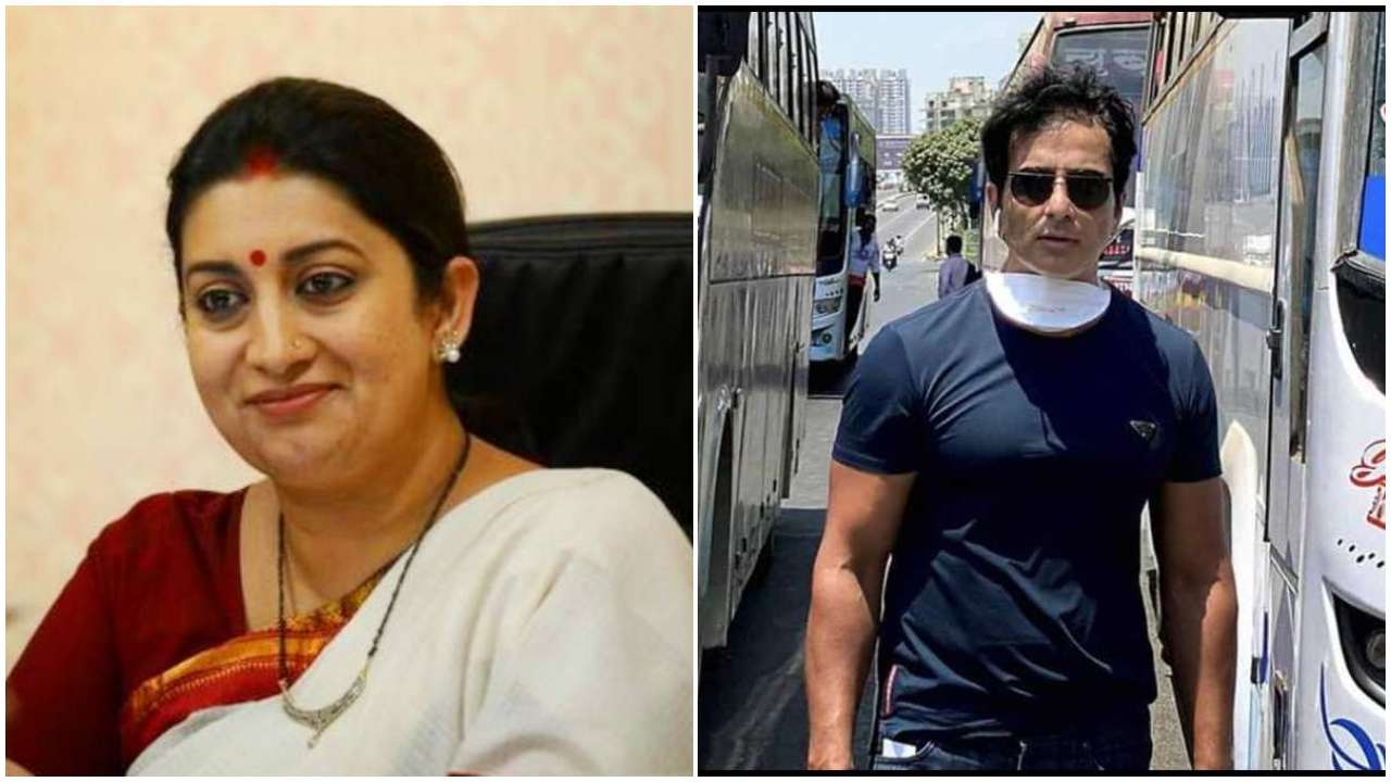 Smriti Irani praises Sonu Sood for sending migrants home, says 'your kindness in these challenging times make me proud'