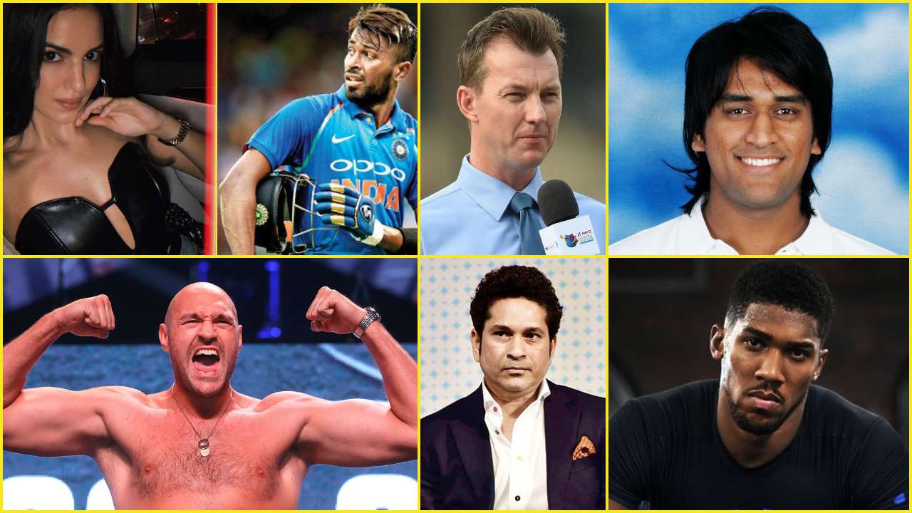Sachin Tendulkar, Hardik Pandya, Tyson Fury, Brett Lee, Natasa Stankovic, Anthony Joshua, MS Dhoni, 