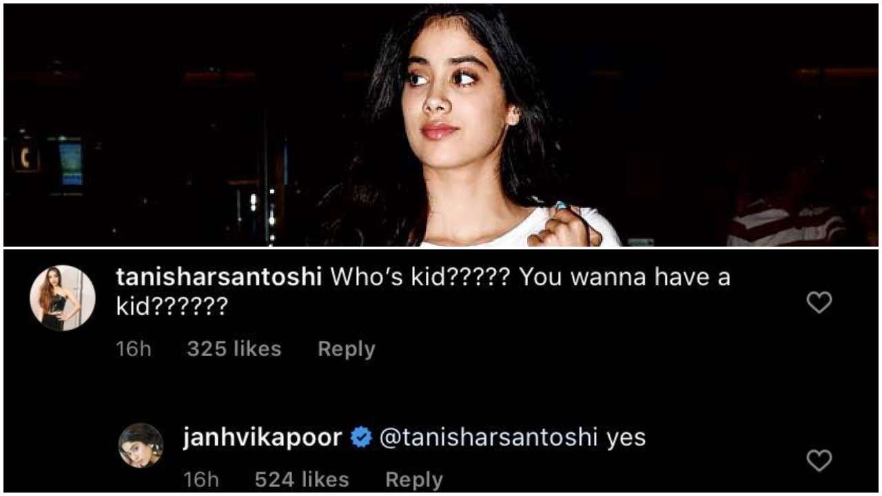 Janhvi Kapoor jokes about wanting to have a kid; see pic 