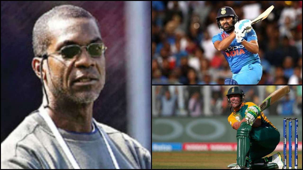Michael Holding, Rohit Sharma and AB de Villiers