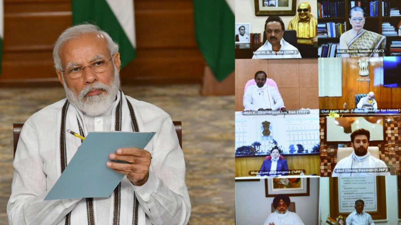 PM Modi during all-party meeting on China issue