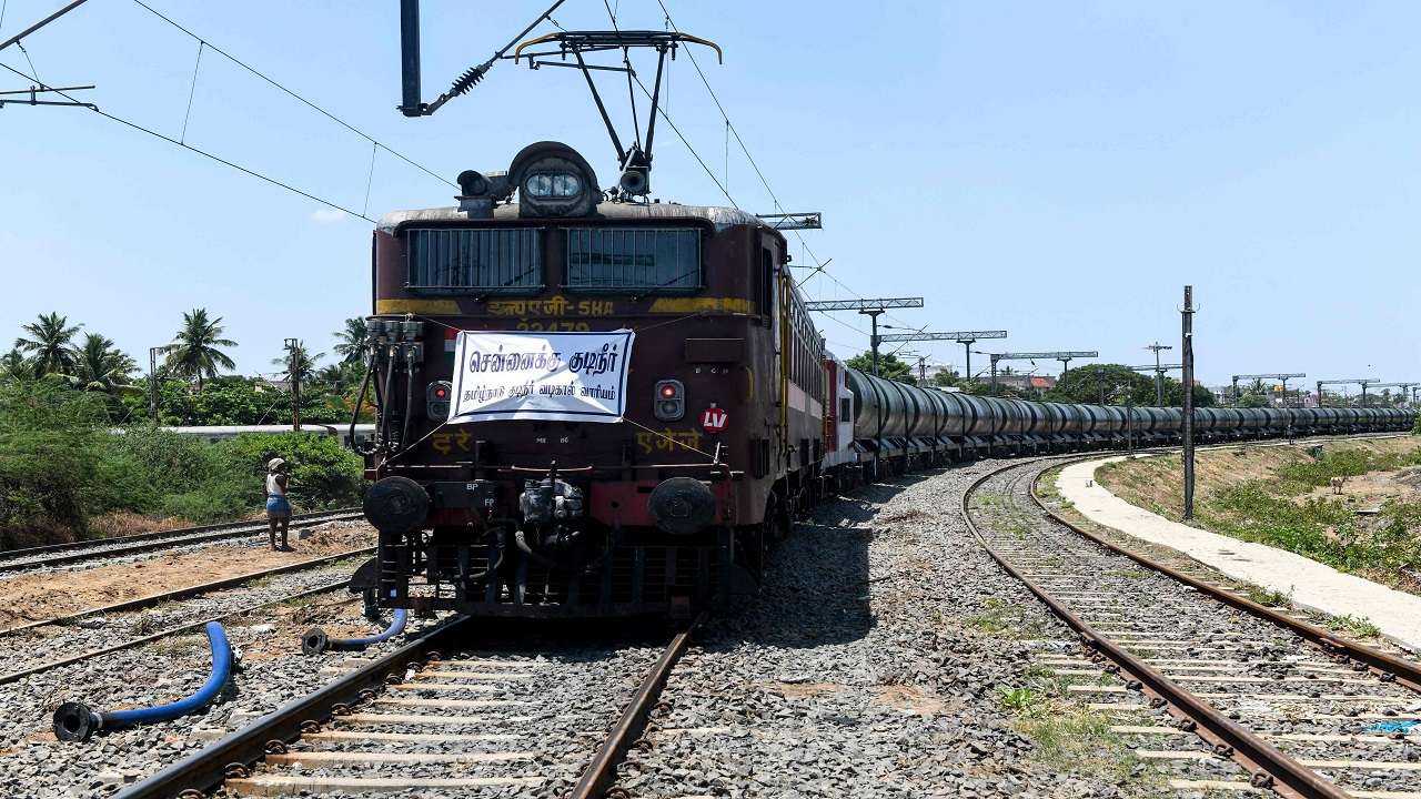 50 bogey tank wagons with capacity of 50,000 litre each brought to Chennai