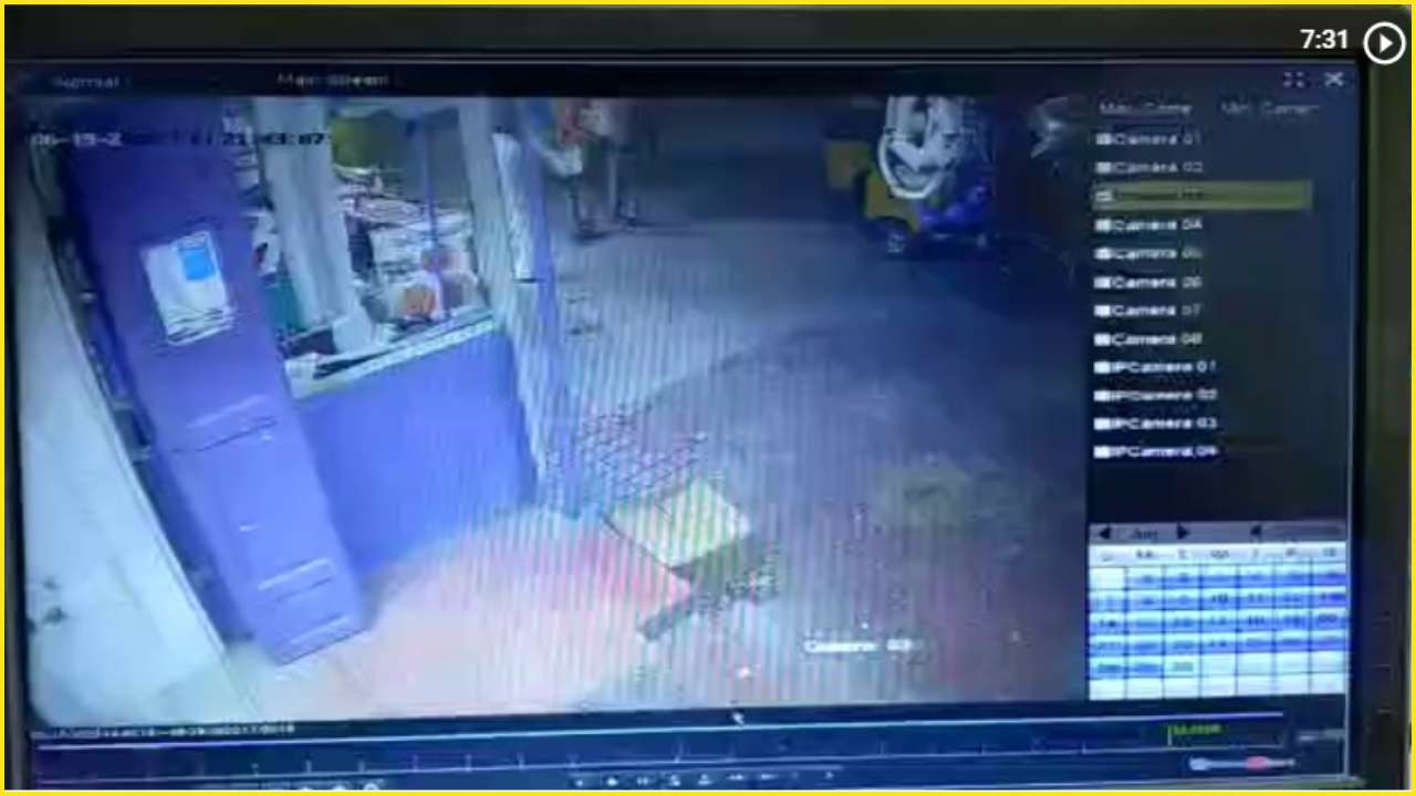 In the 7-min clip of the CCTV footage, Bennix is seen from (4:28 - 5:30) 