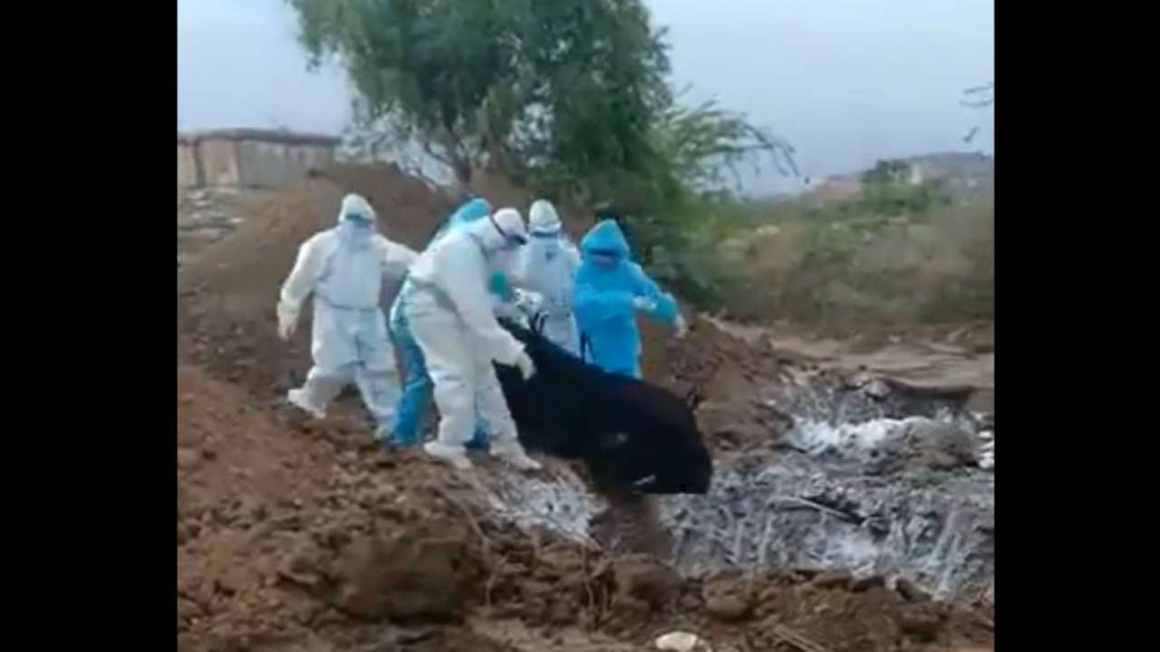 Video shows dumping of bodies on a large pit