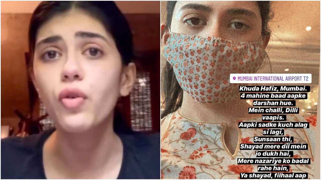 'Milte hain? Jaldi, ya shayad nahi': Sanjana Sanghi bids adieu to Mumbai, leaves for Delhi 