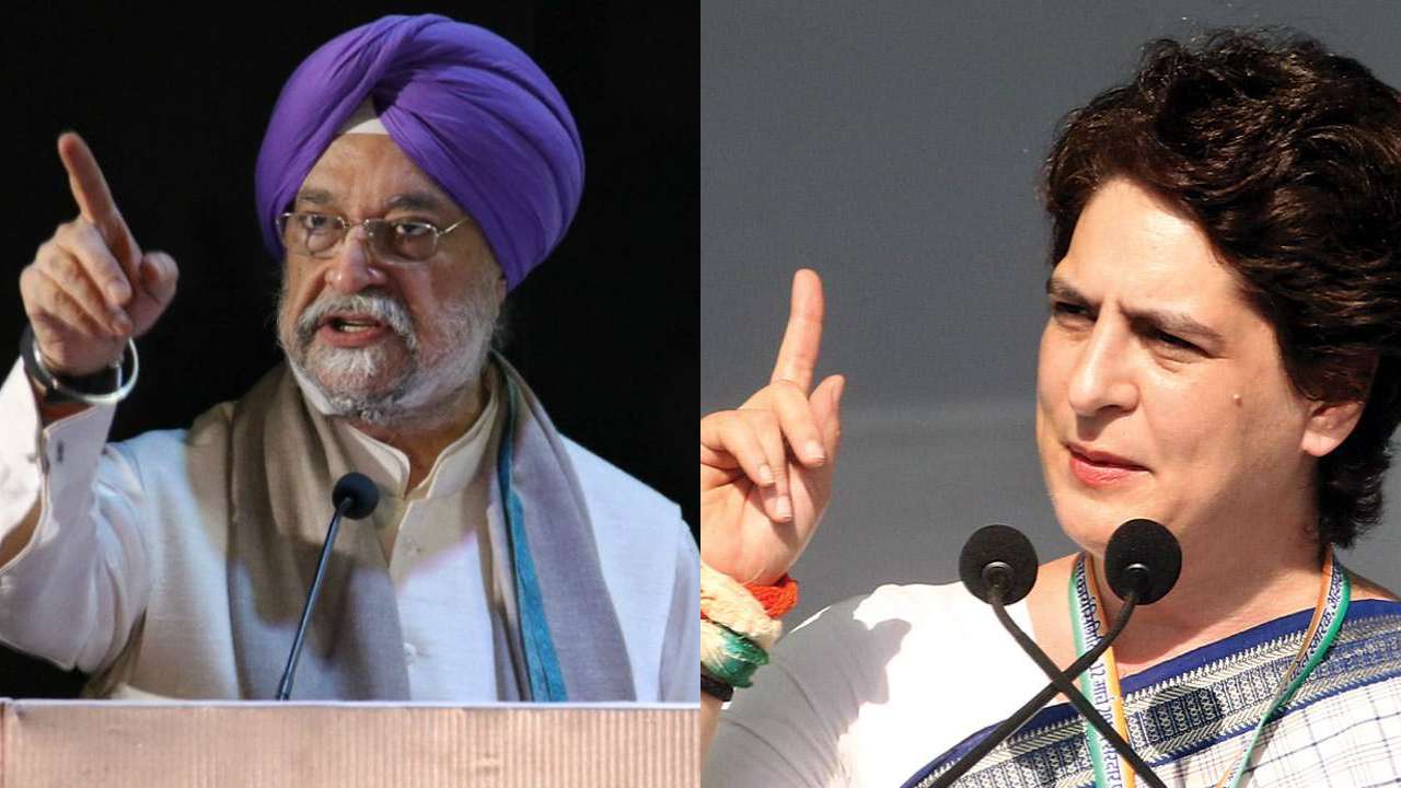 Twitter row breaks out between Priyanka Gandhi, Hardeep Singh Puri over Lutyens' bungalow