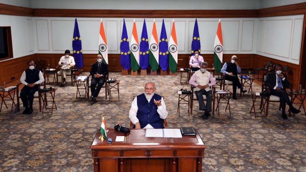 Prime Minister Modi at the India-EU Summit on Wednesday