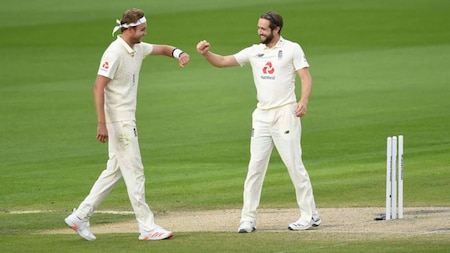 Broad and Woakes dismiss the Windies openers