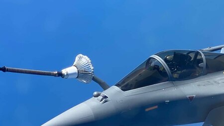 Air-to-Air refuelling by French Air Force tanker