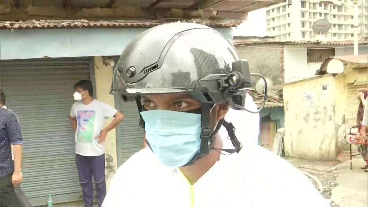 COVID-19: 'Smart helmets' used for mass temperature checks in Mumbai