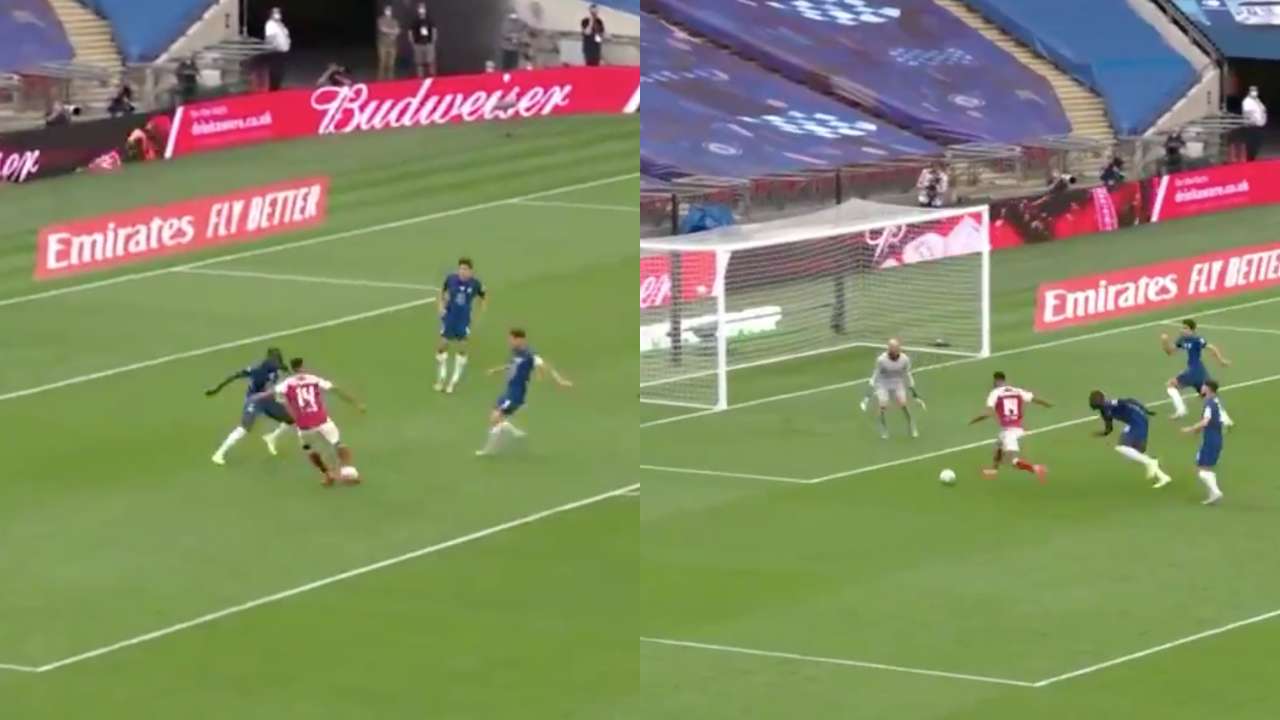 Video Aubameyang Bamboozles Zouma Before Scoring In Arsenal S 2 0 Fa Cup Win Over Chelsea Aubameyang Goal Vs Chelsea Arsenal Vs Chelsea Football News