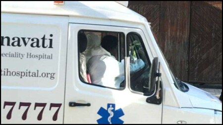 Amitabh Bachchan back in an ambulance