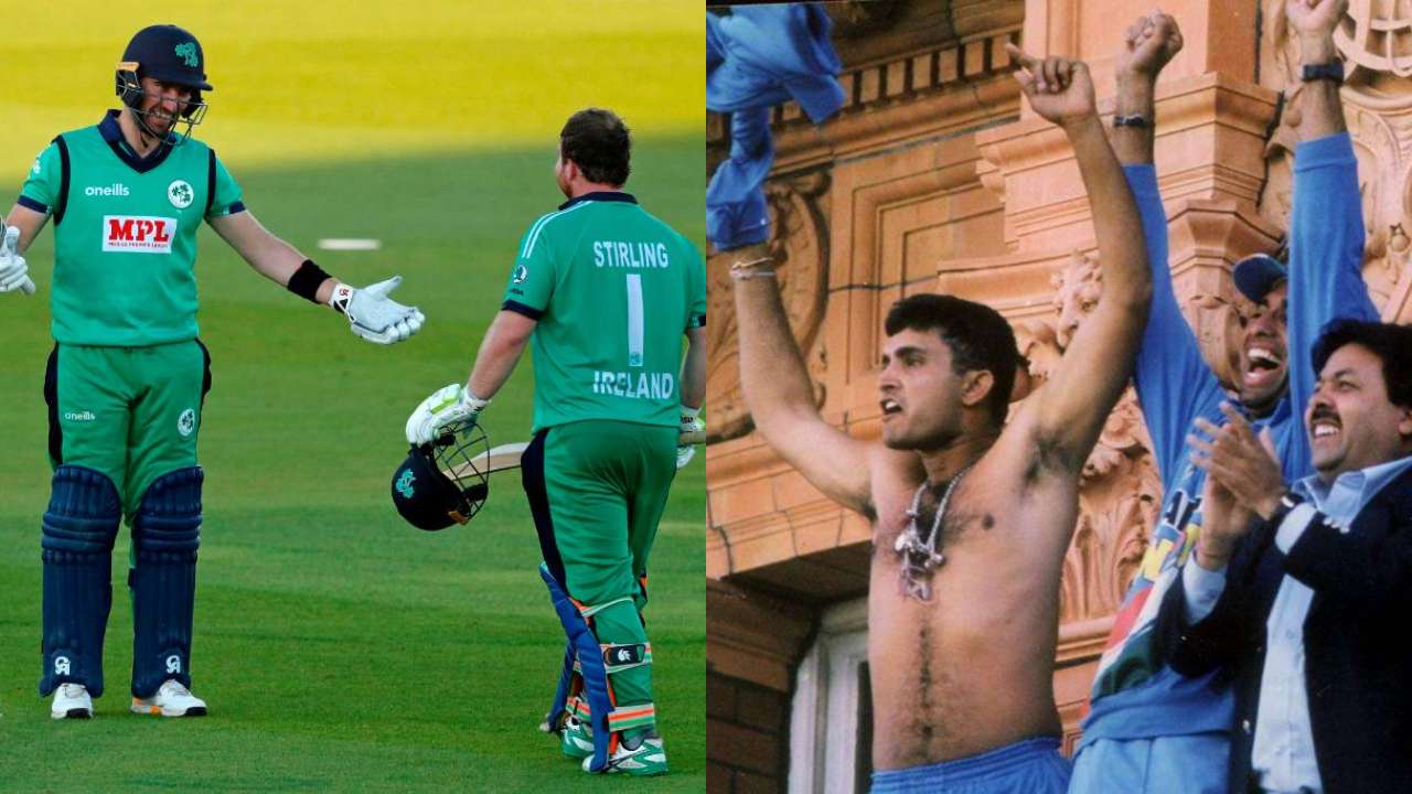 Paul Stirling, Andrew Balbirnie, Sourav Ganguly, NatWest 2002, NatWest Series, ENG vs IRE, England vs Ireland, #ENGvIRE