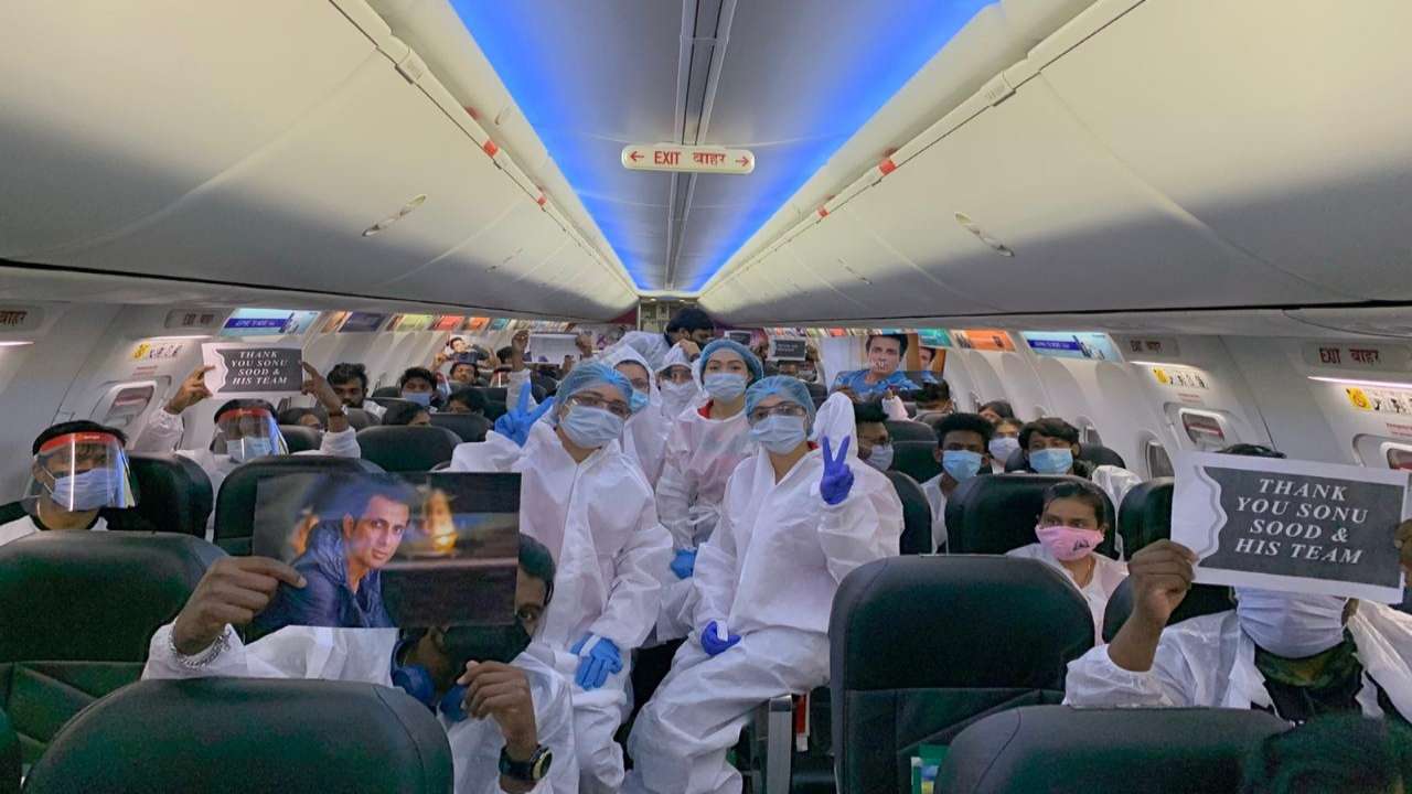 Students recall journey of half-occupied flight chartered by Sonu Sood