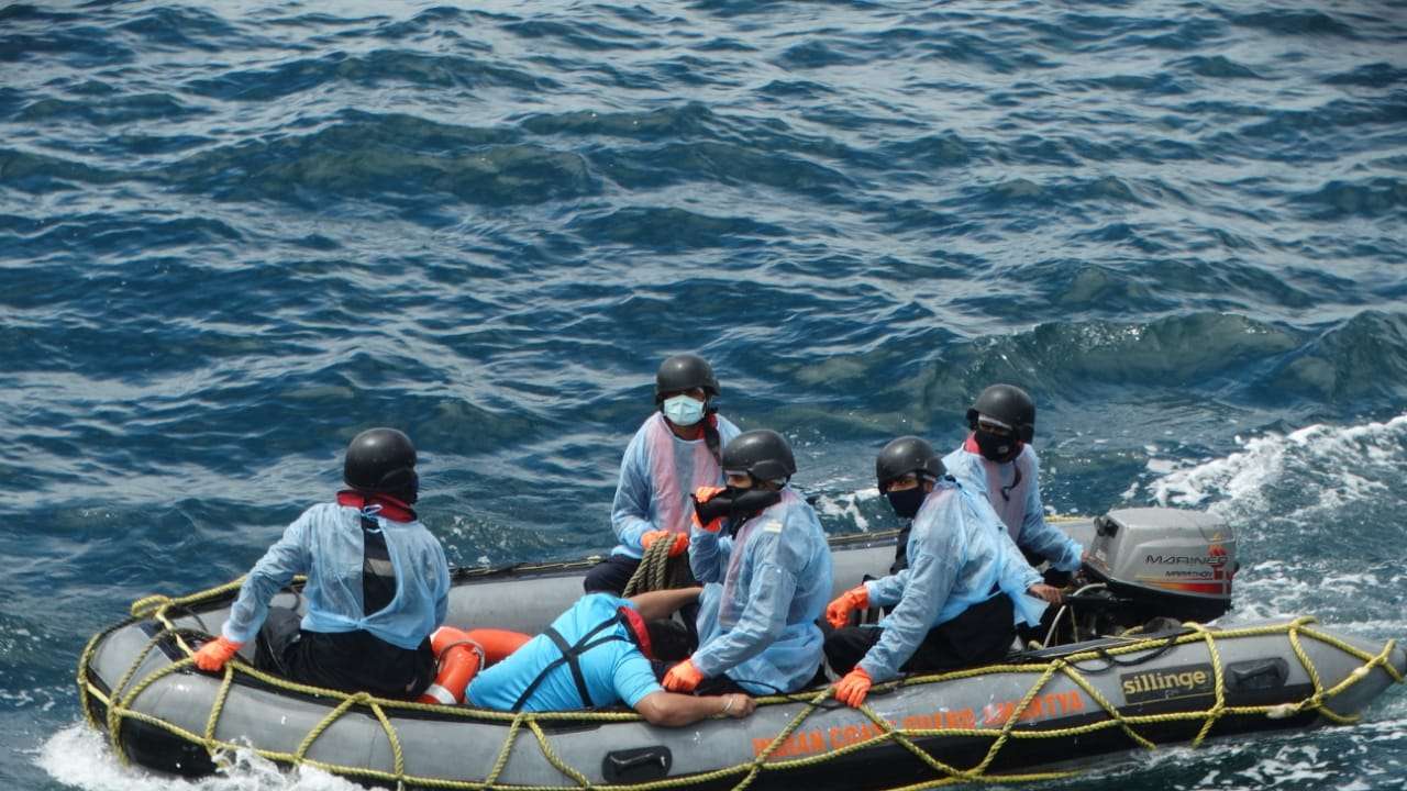 Coast Guard evacuates patient as per COVID protocol