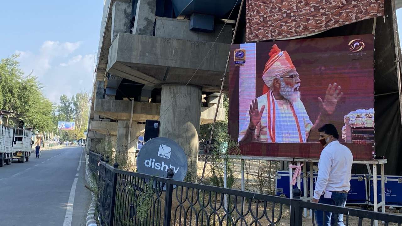 India, Jammu and Kashmir (J&K), Srinagar, Independence Day, Narendra Modi, LED screen